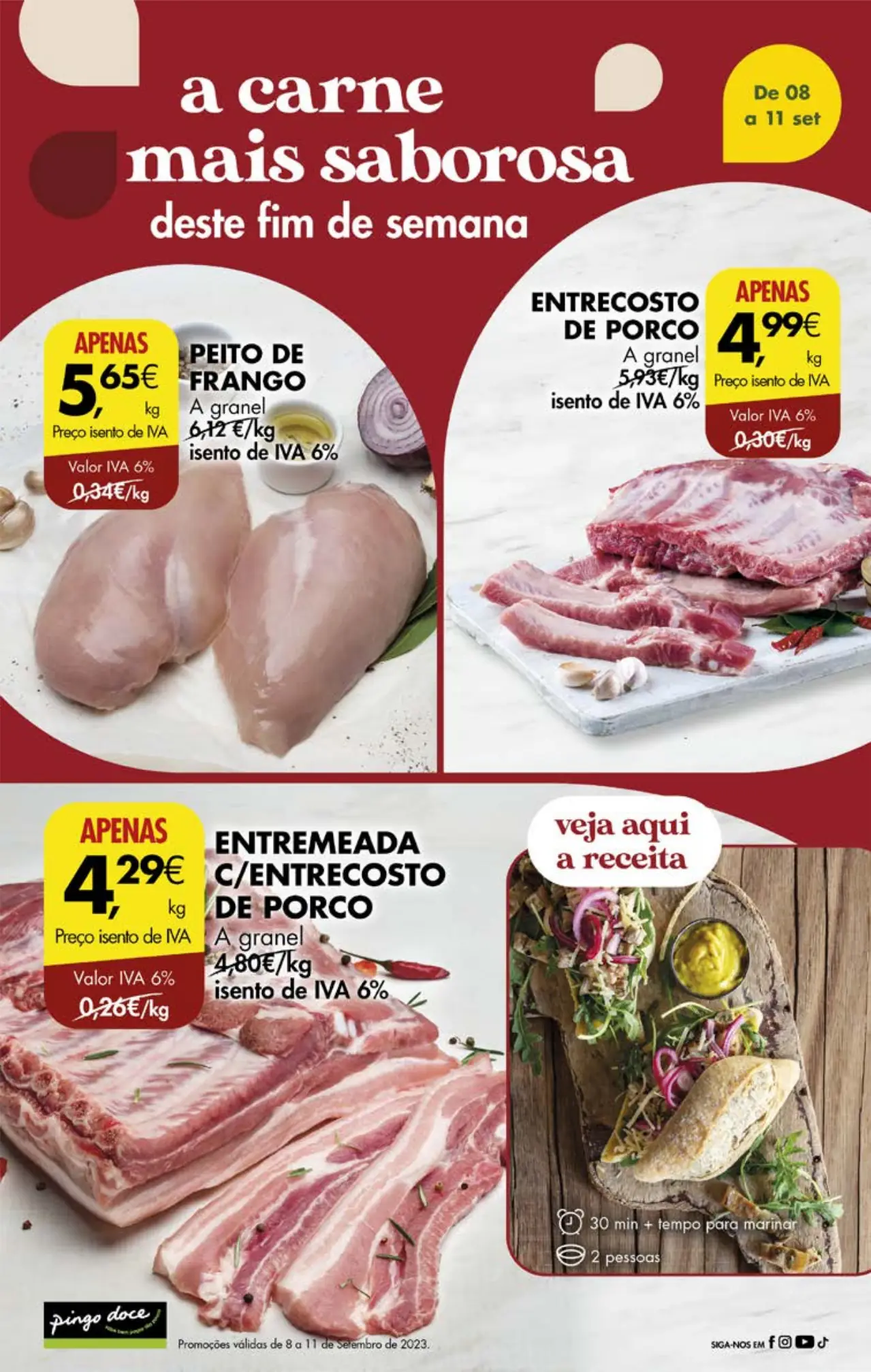 Antevis&atilde;o Folheto Pingo Doce Fim-de-semana (8 a 11 setembro)