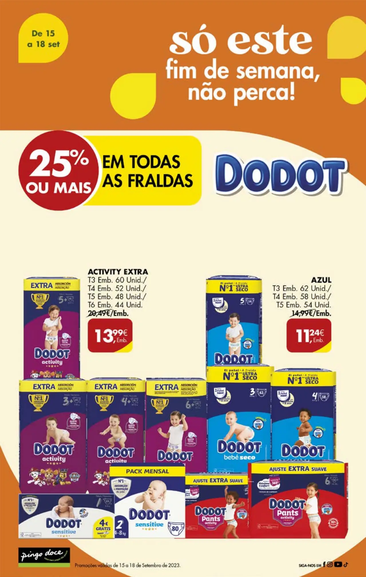 Antevis&atilde;o Folheto Pingo Doce fim-de-semana (15 a 18 setembro)