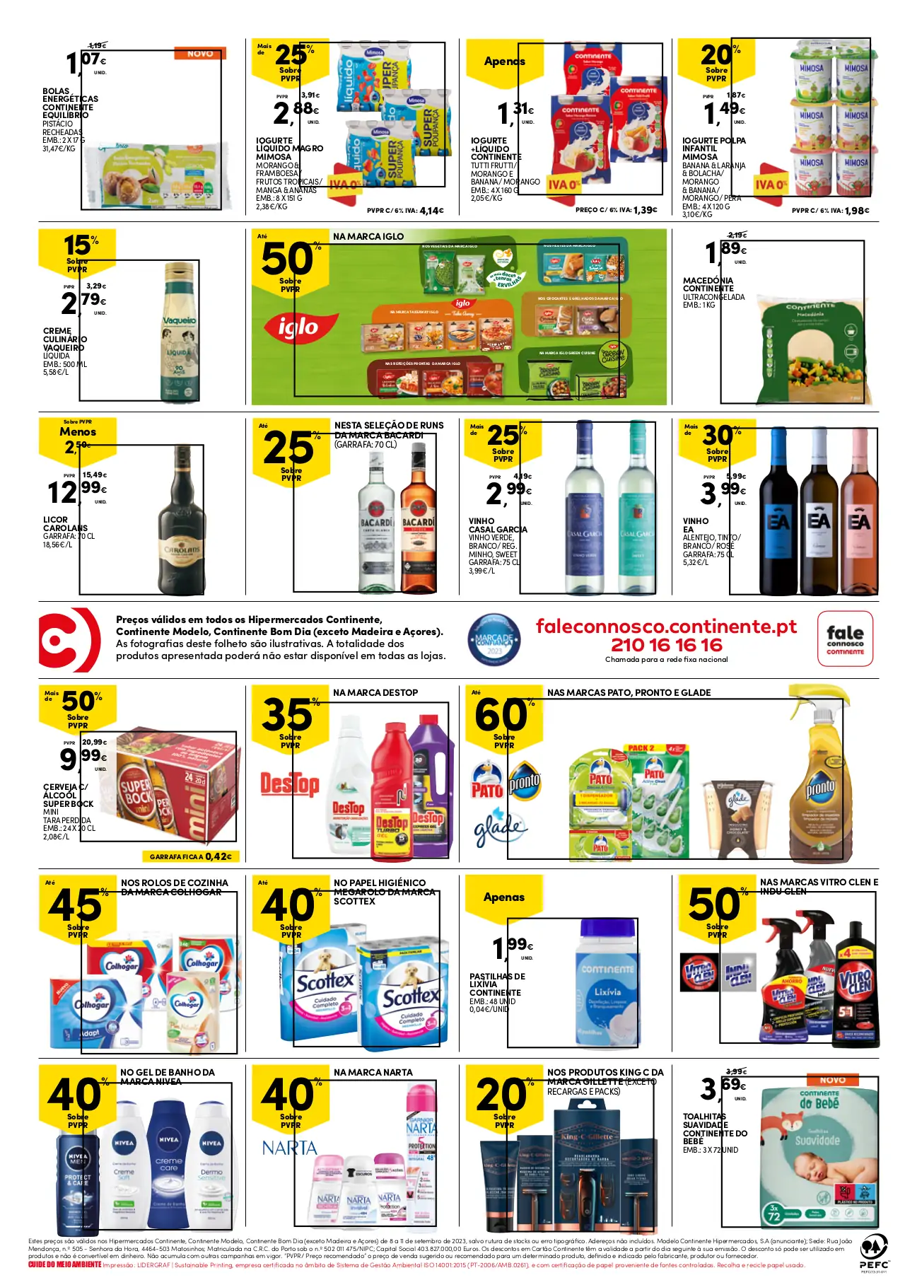 Folheto Continente fim-de-semana (8 a 11 setembro)