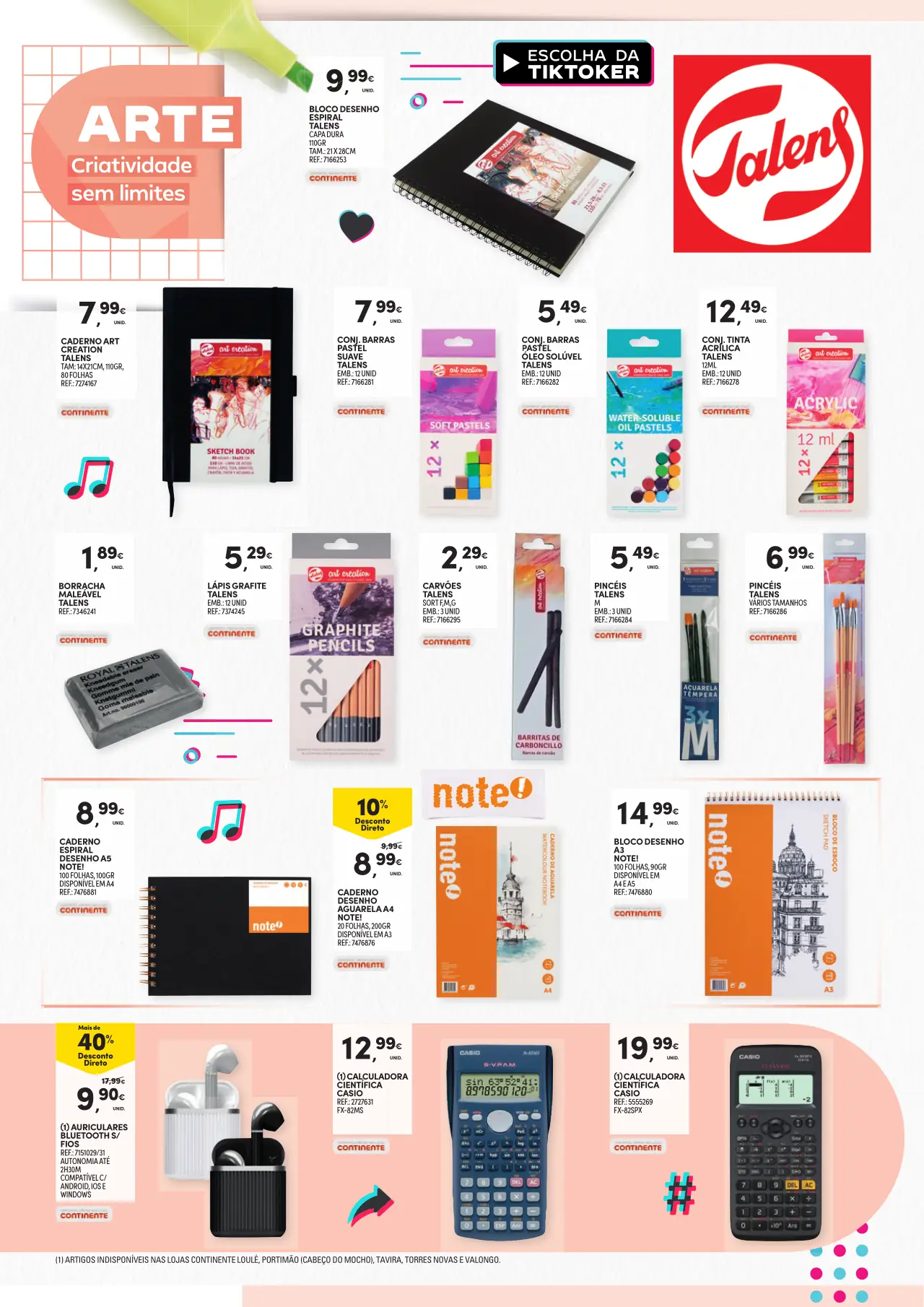 Folheto Continente especial Regresso &agrave;s Aulas (at&eacute; 17 setembro)