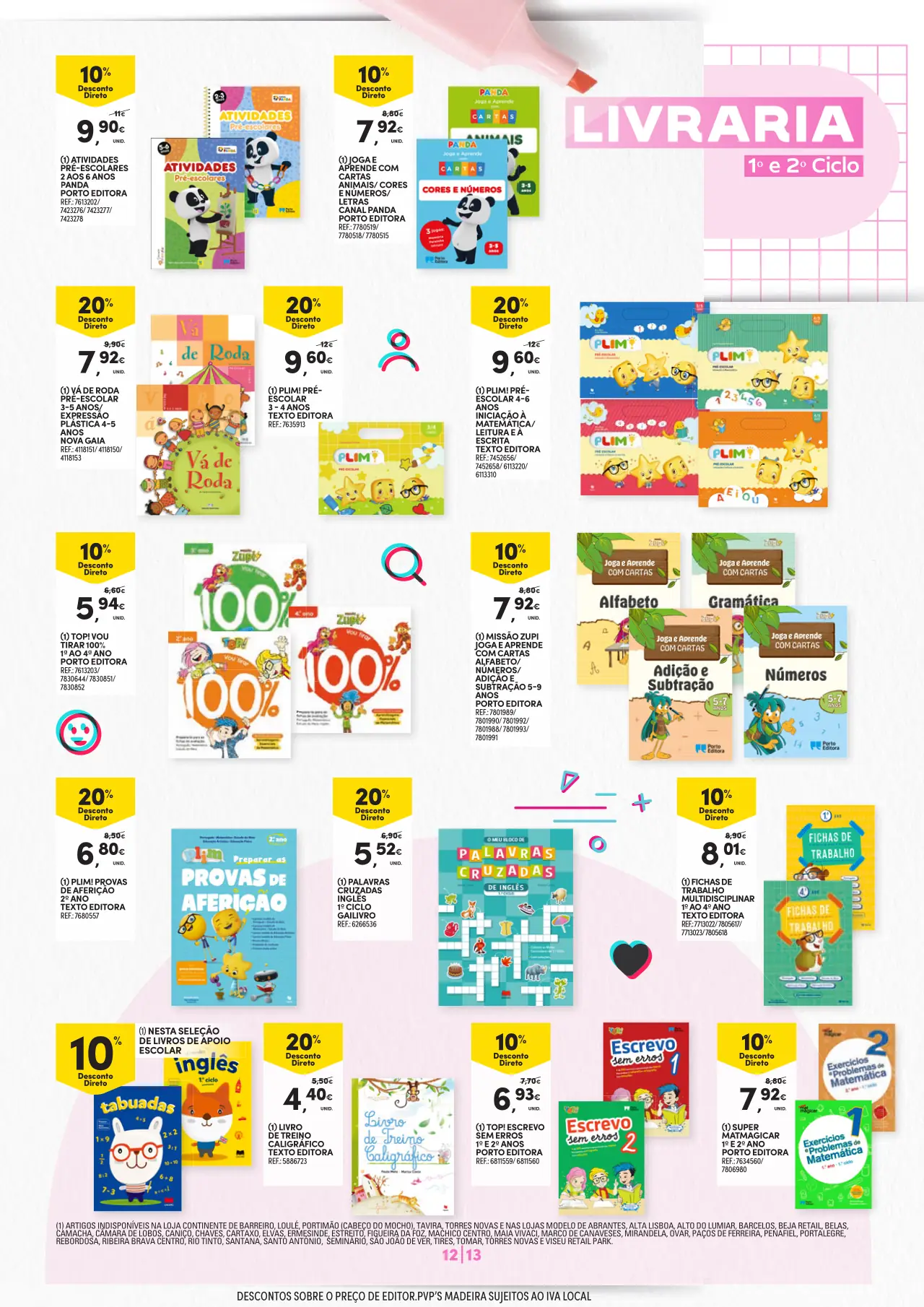 Folheto Continente especial Regresso &agrave;s Aulas (at&eacute; 17 setembro)