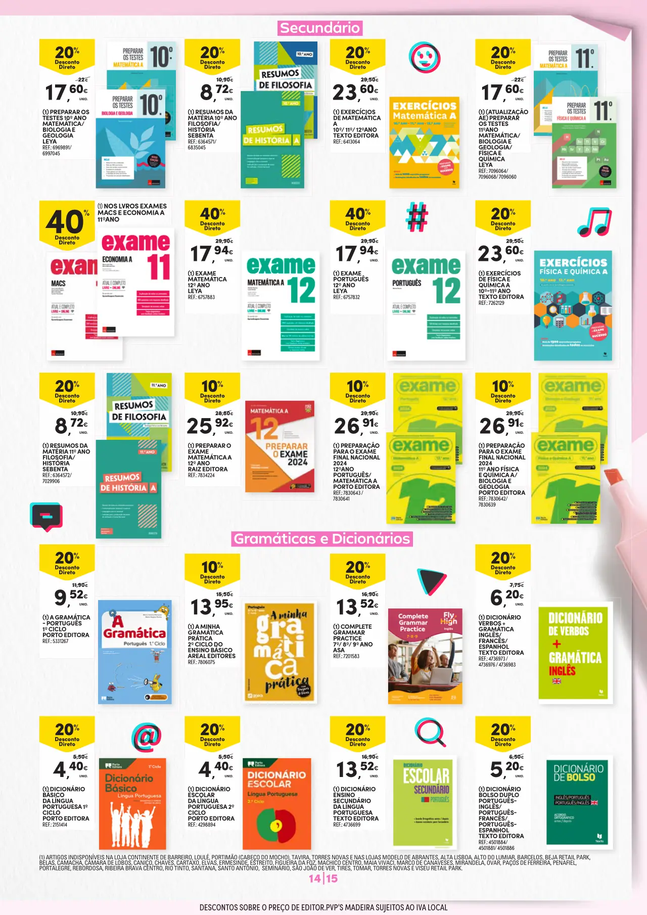 Folheto Continente especial Regresso &agrave;s Aulas (at&eacute; 17 setembro)