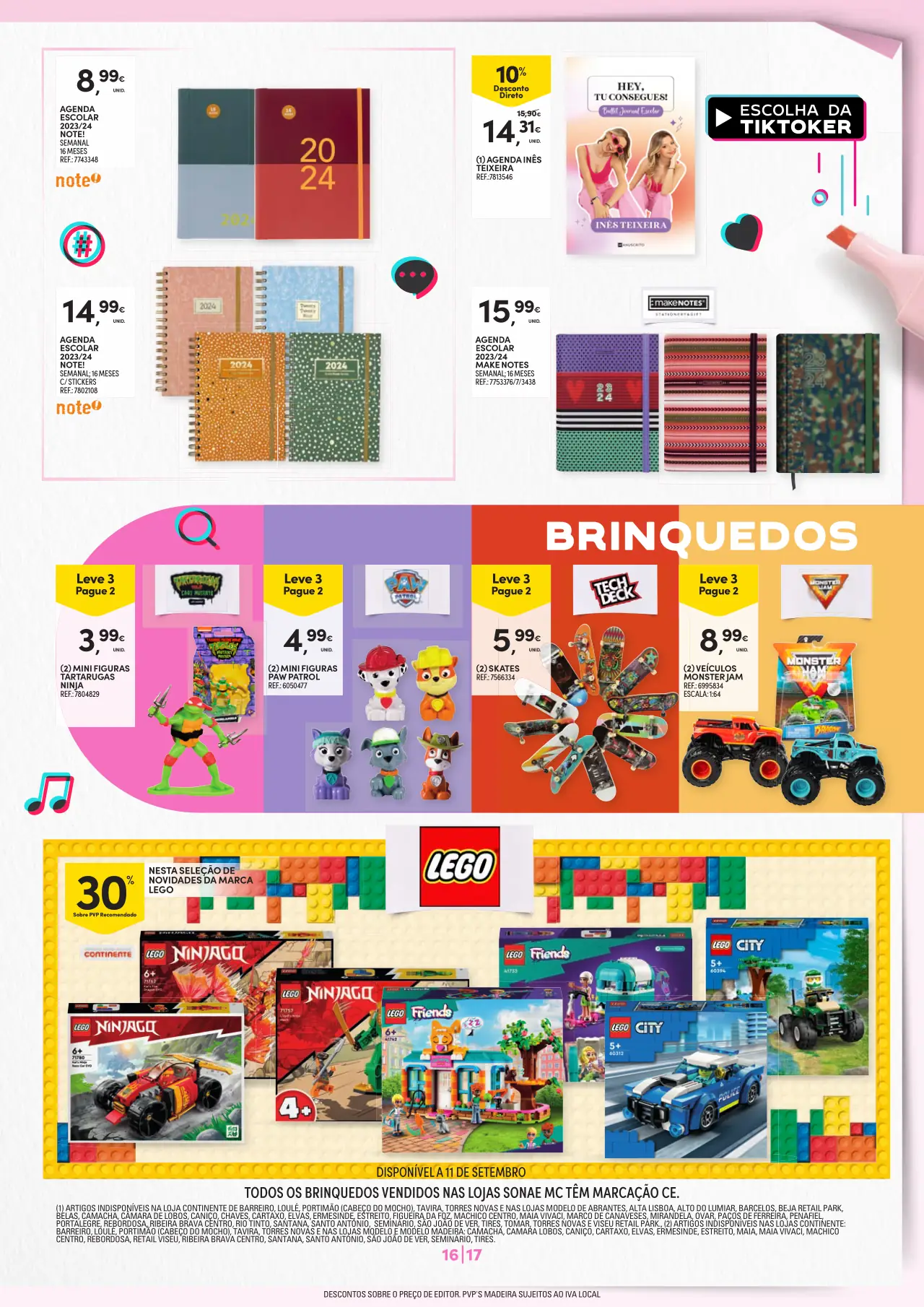 Folheto Continente especial Regresso &agrave;s Aulas (at&eacute; 17 setembro)