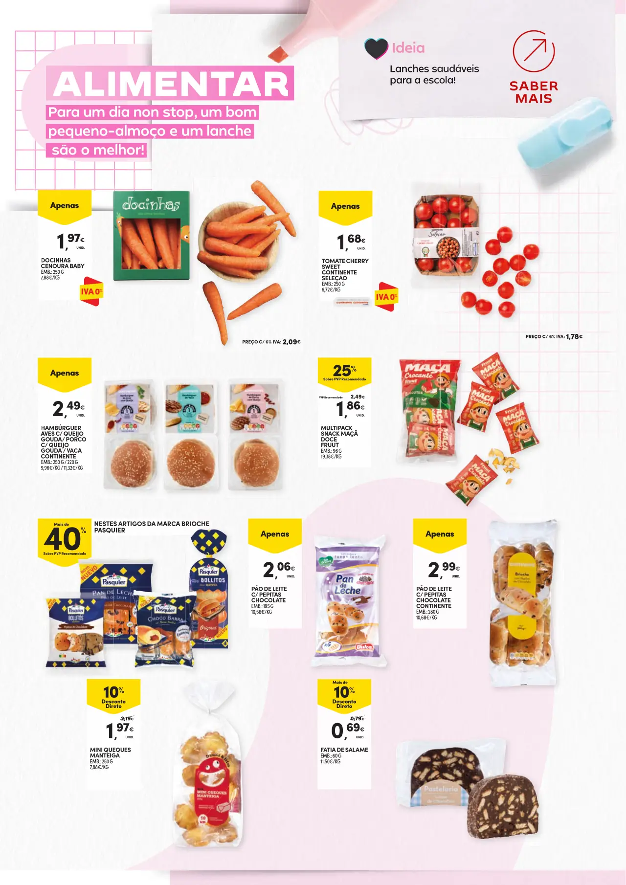 Folheto Continente especial Regresso &agrave;s Aulas (at&eacute; 17 setembro)