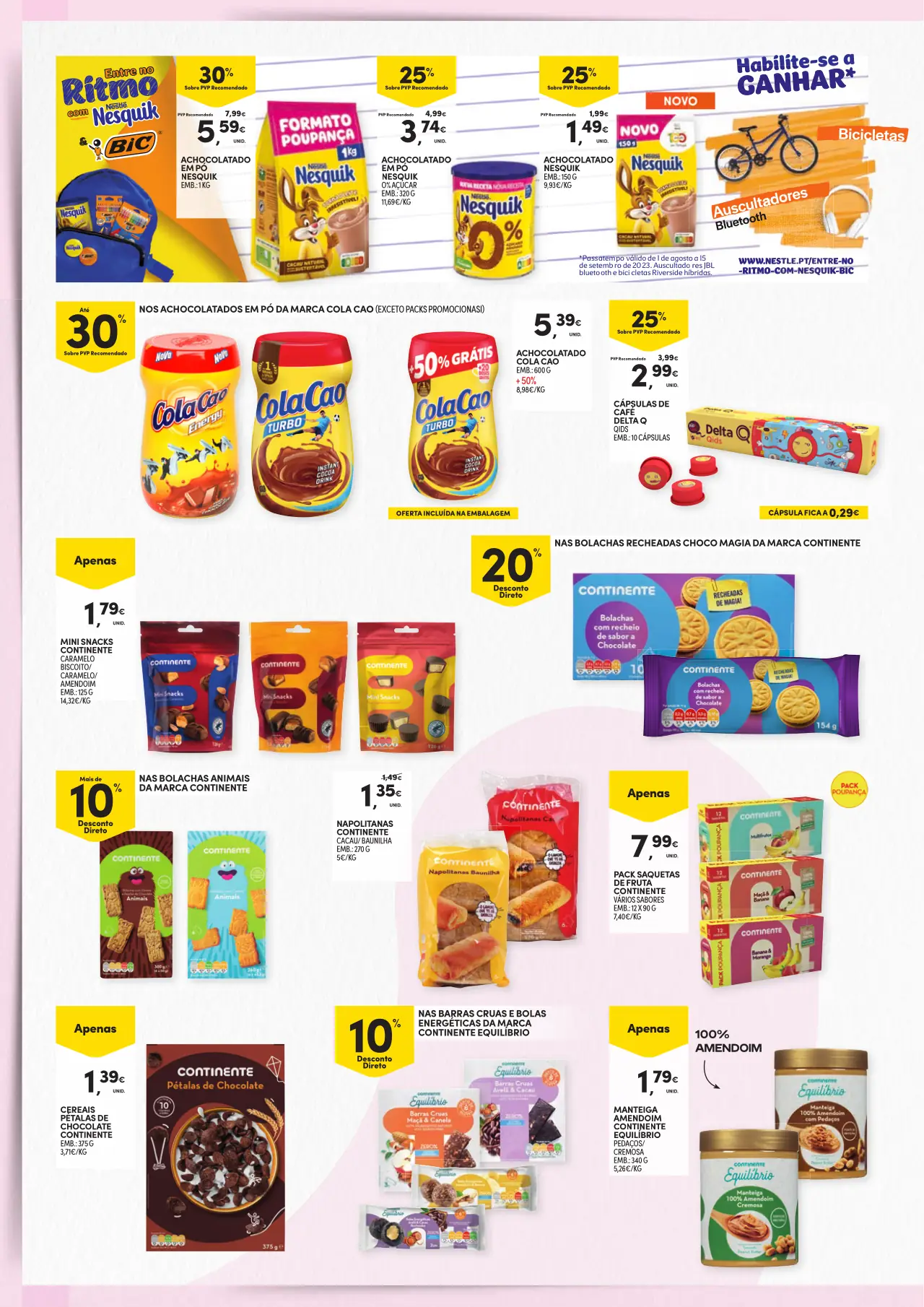 Folheto Continente especial Regresso &agrave;s Aulas (at&eacute; 17 setembro)