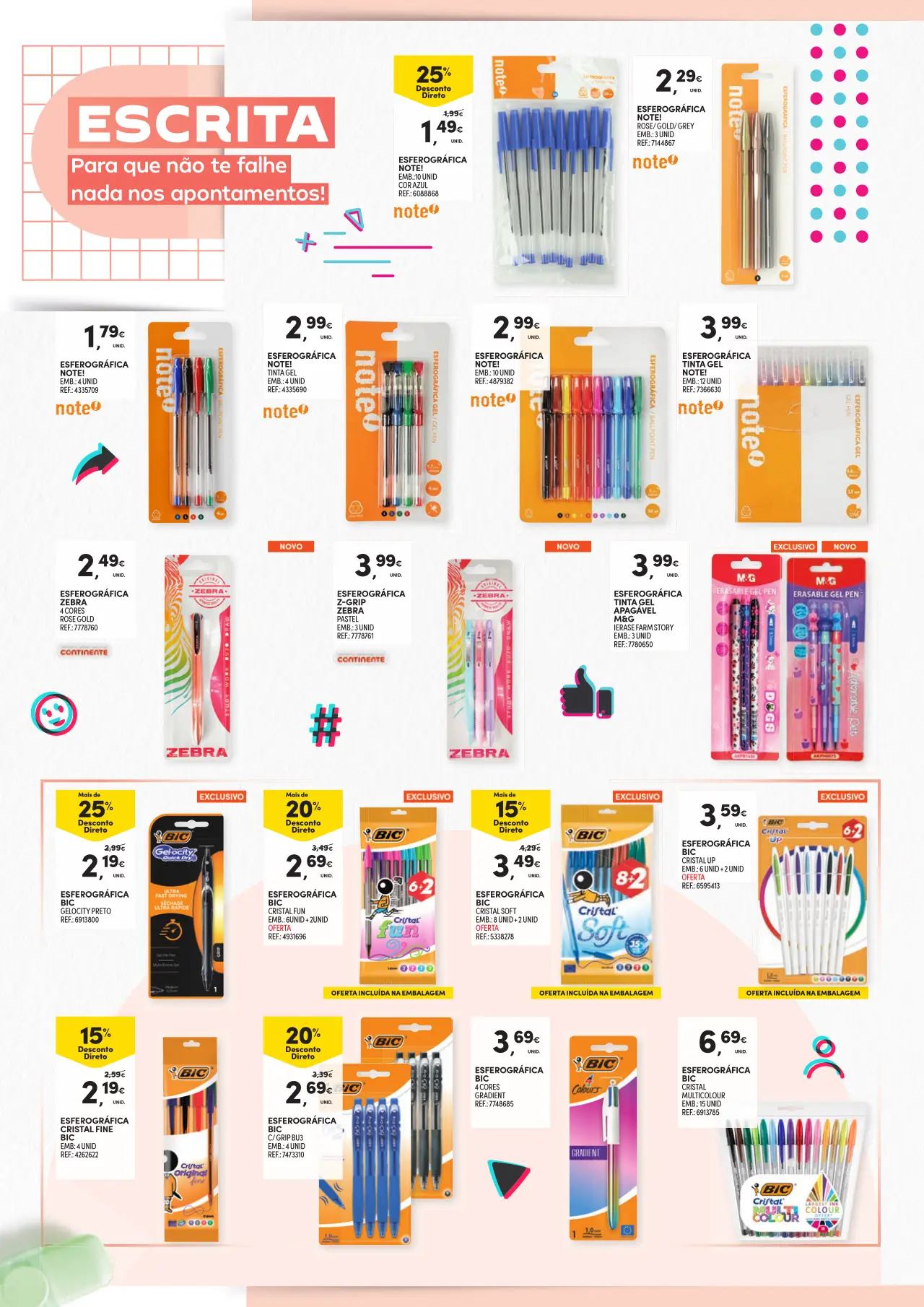 Folheto Continente especial Regresso &agrave;s Aulas (at&eacute; 17 setembro)