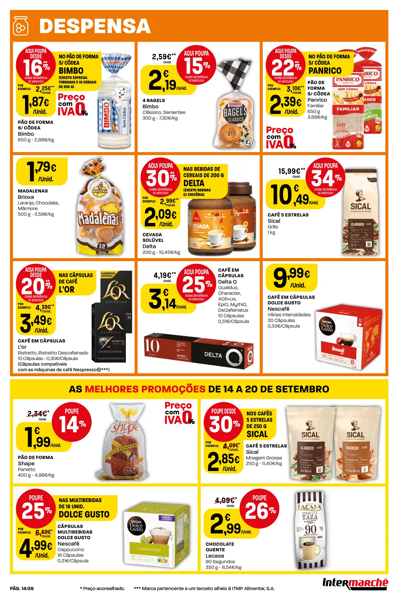 Antevis&atilde;o Folheto Intermarch&eacute; (14 a 20 setembro)