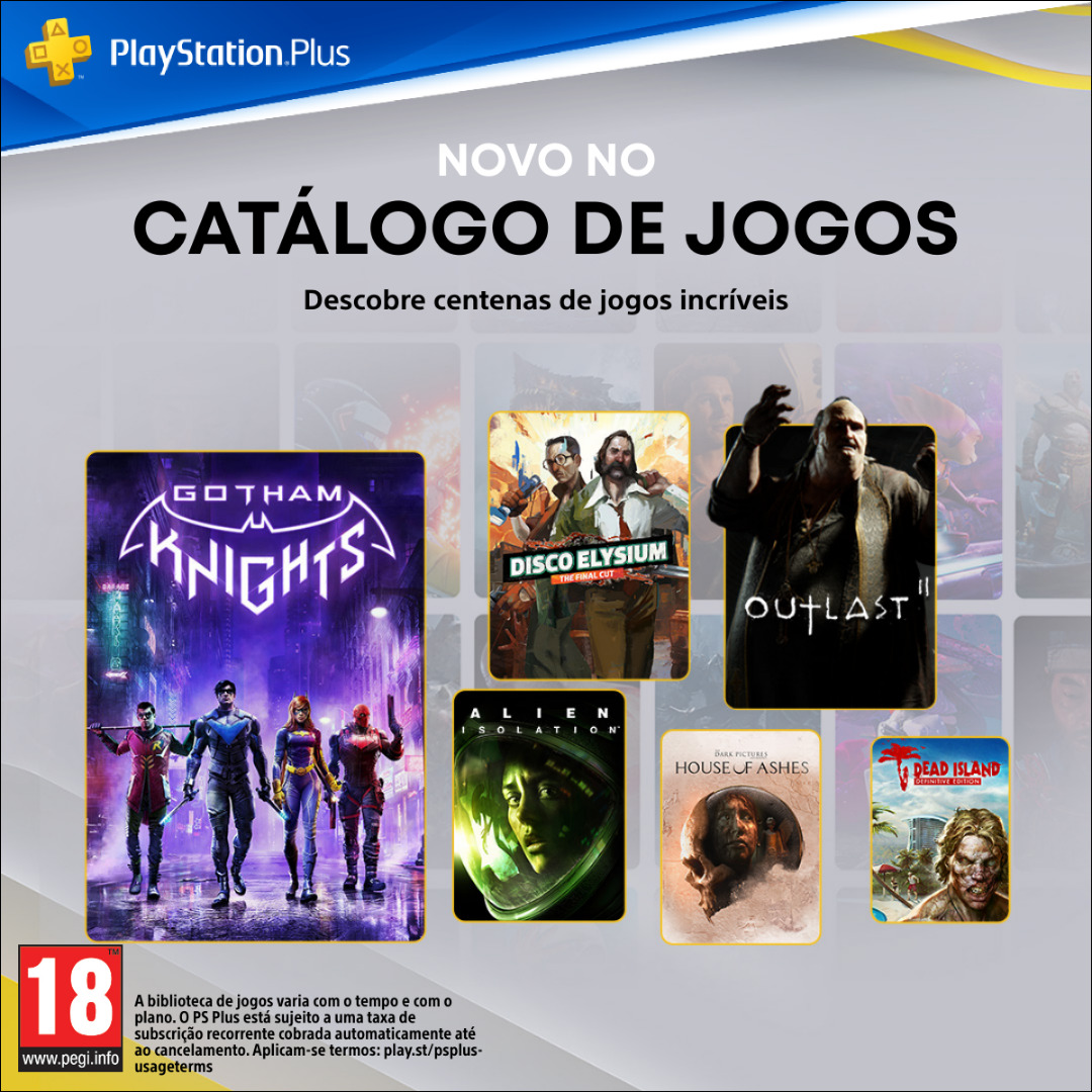 PlayStation Plus: Gotham Knights, Disco Elysium e mais jogos gr&aacute;tis em outubro para membros Premium e Extra