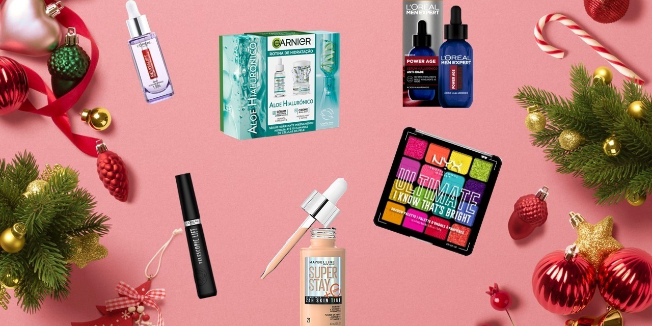 Conhe&ccedil;a as sugest&otilde;es de L”Or&eacute;al Paris, Garnier, Maybelline e NYX PMU para oferecer este Natal