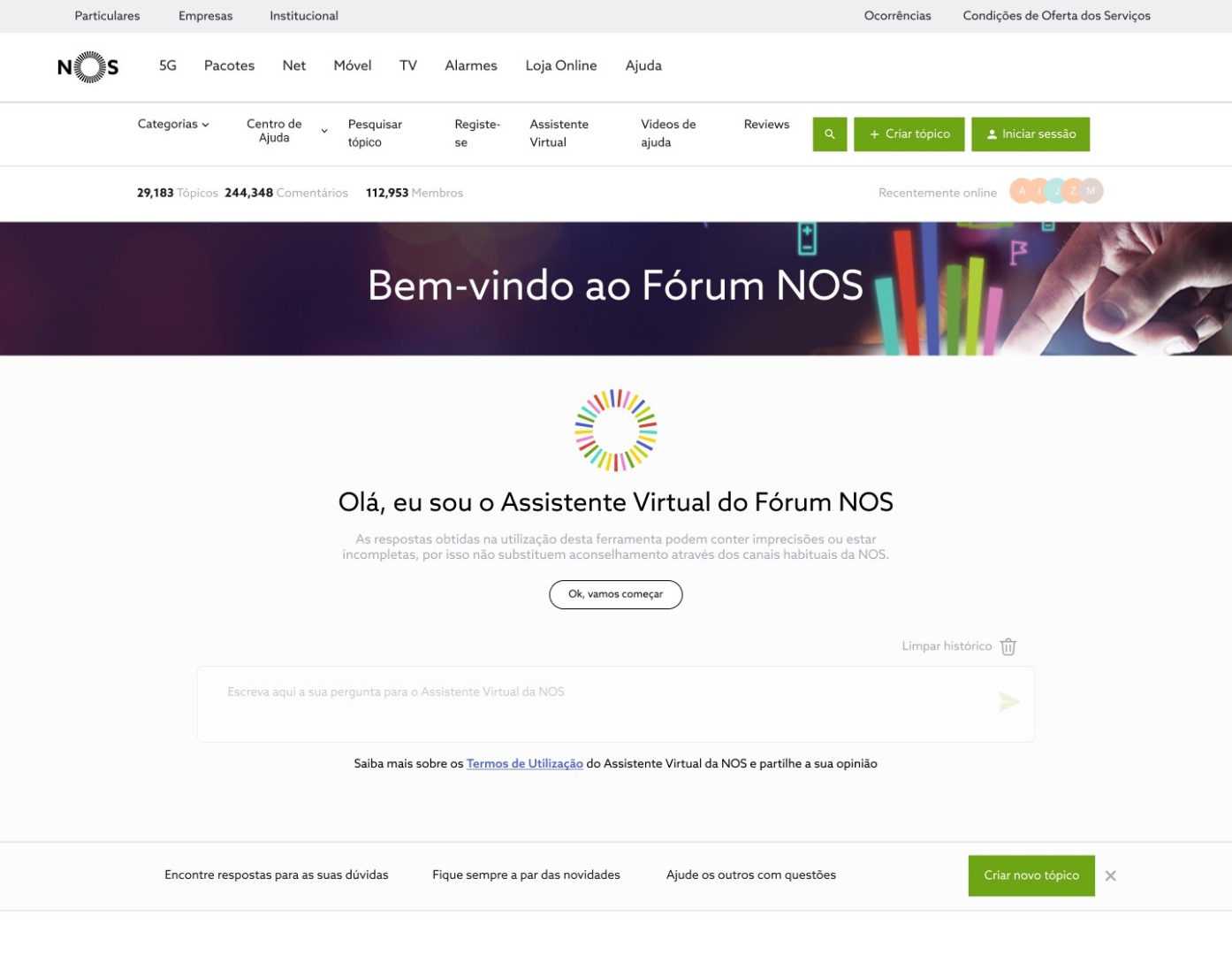 NOS LAN&Ccedil;A PRIMEIRO ASSISTENTE ASSENTE EM INTELIG&Ecirc;NCIA ARTIFICIAL GENERATIVA DO SETOR DAS TELCO