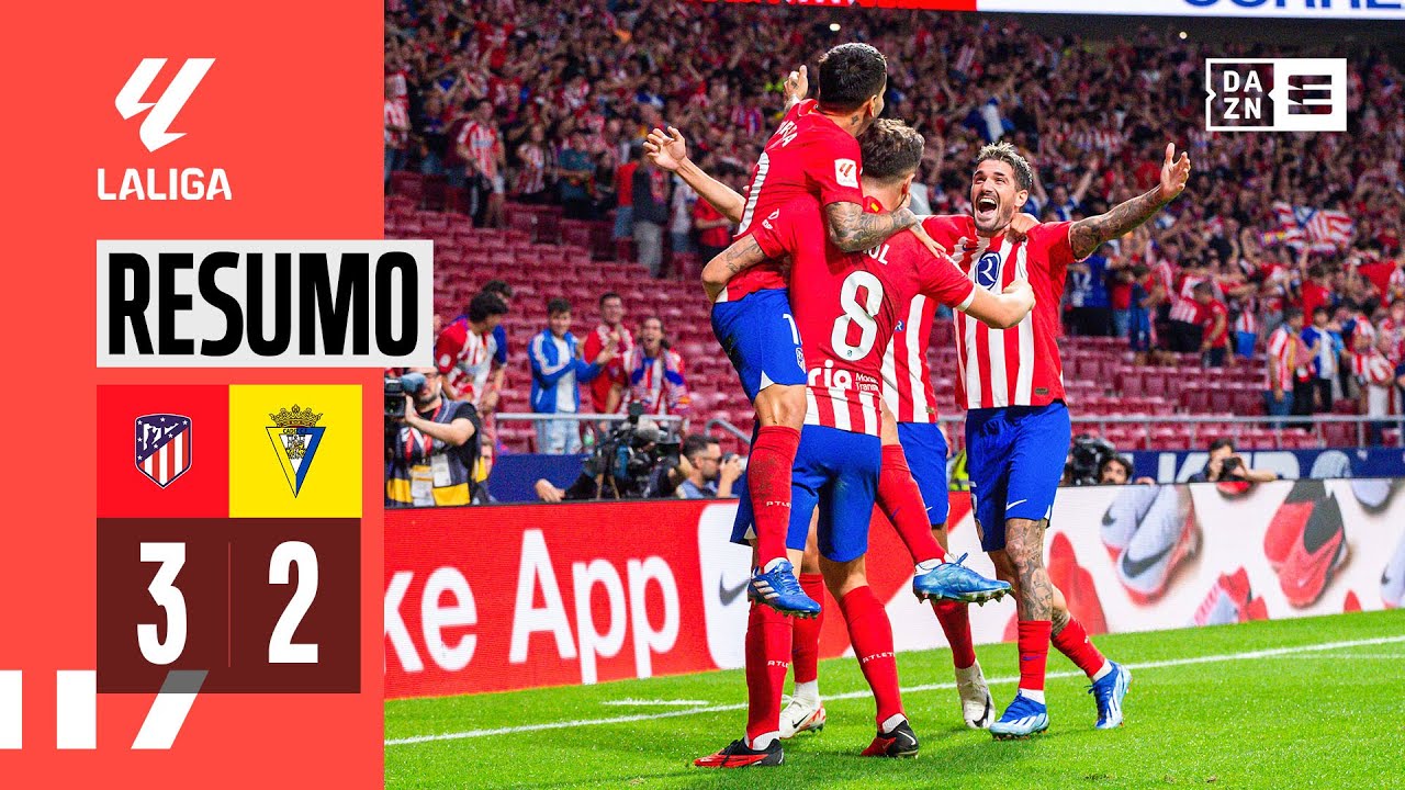 Resumo | Atl. Madrid 3-2 C&aacute;diz | LaLiga 23/24