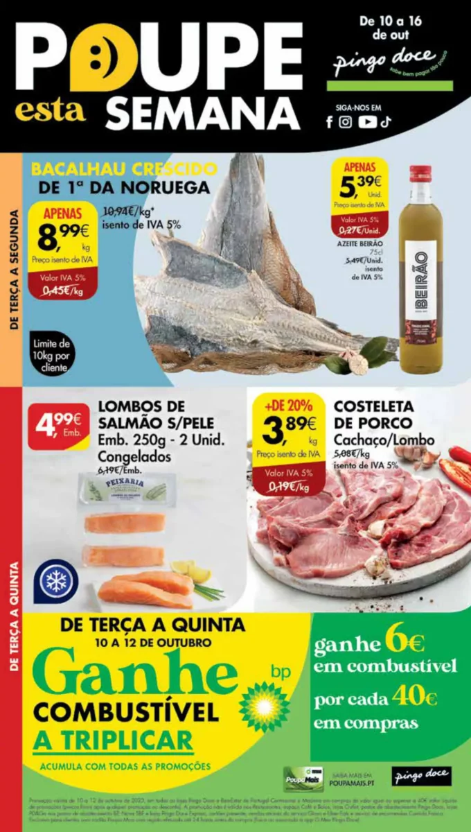Antevis&atilde;o Folheto Pingo Doce Madeira (10 a 16 outubro)