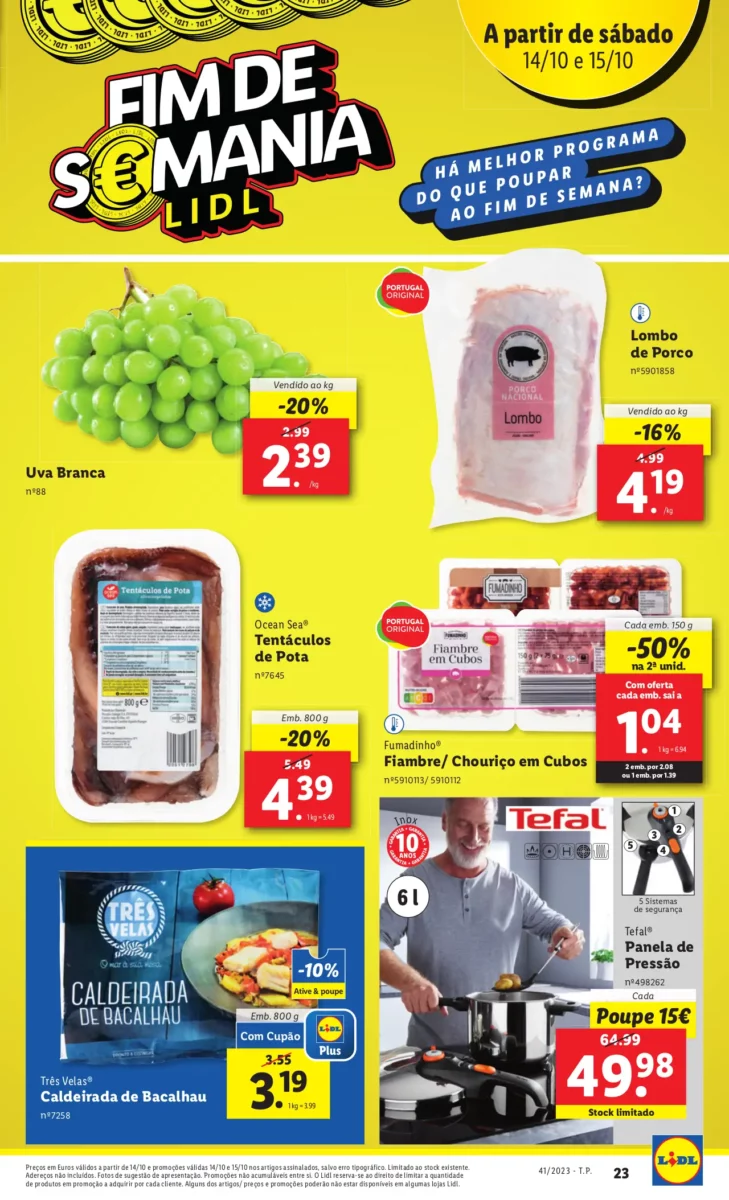 Antevis&atilde;o folheto LiDL Fim-de-semana (14 e 15 outubro)