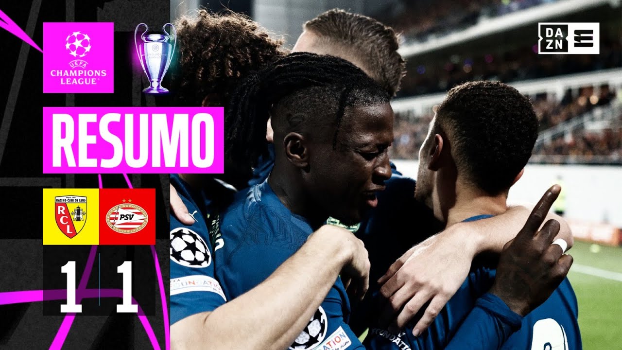 Resumo | Lens 1-1 PSV | Champions League 23/24