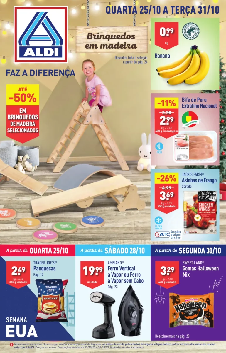 Antevis&atilde;o Folheto ALDI (25 a 31 outubro)