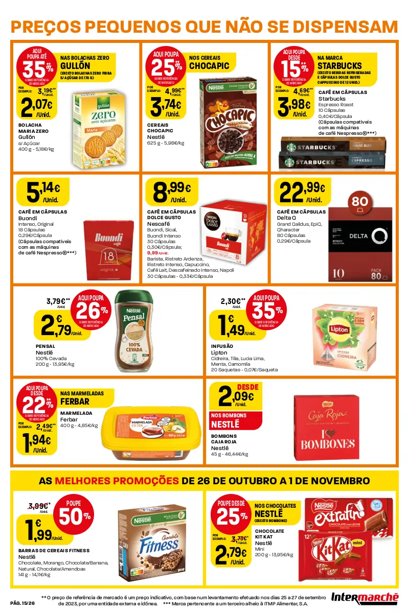 Antevis&atilde;o Folheto Intermarch&eacute; (26 outubro a 1 novembro)