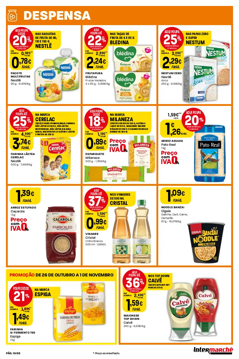 Antevis&atilde;o Folheto Intermarch&eacute; (26 outubro a 1 novembro)