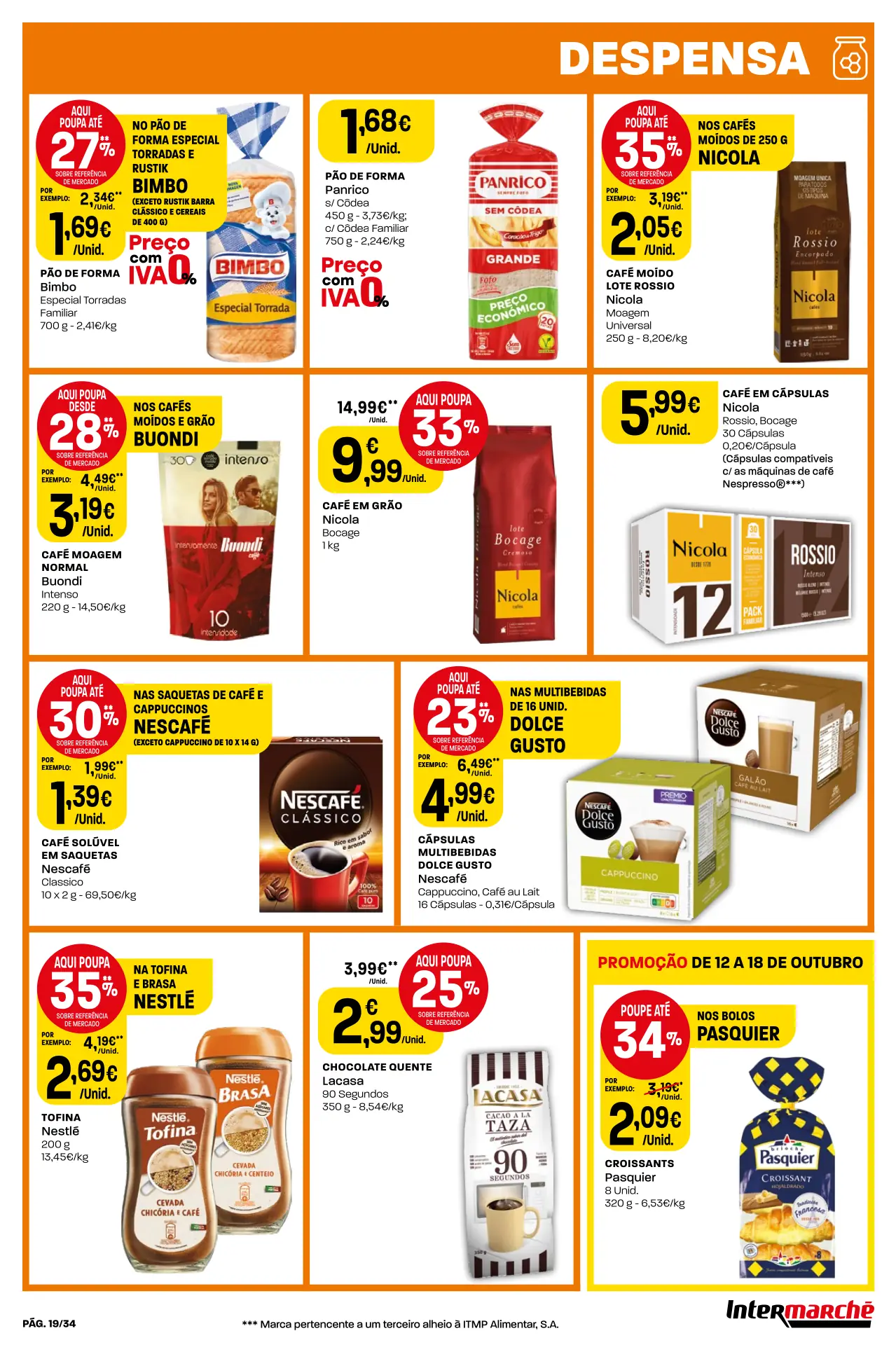 Antevis&atilde;o Folheto Intermarch&eacute; (12 a 18 outubro)