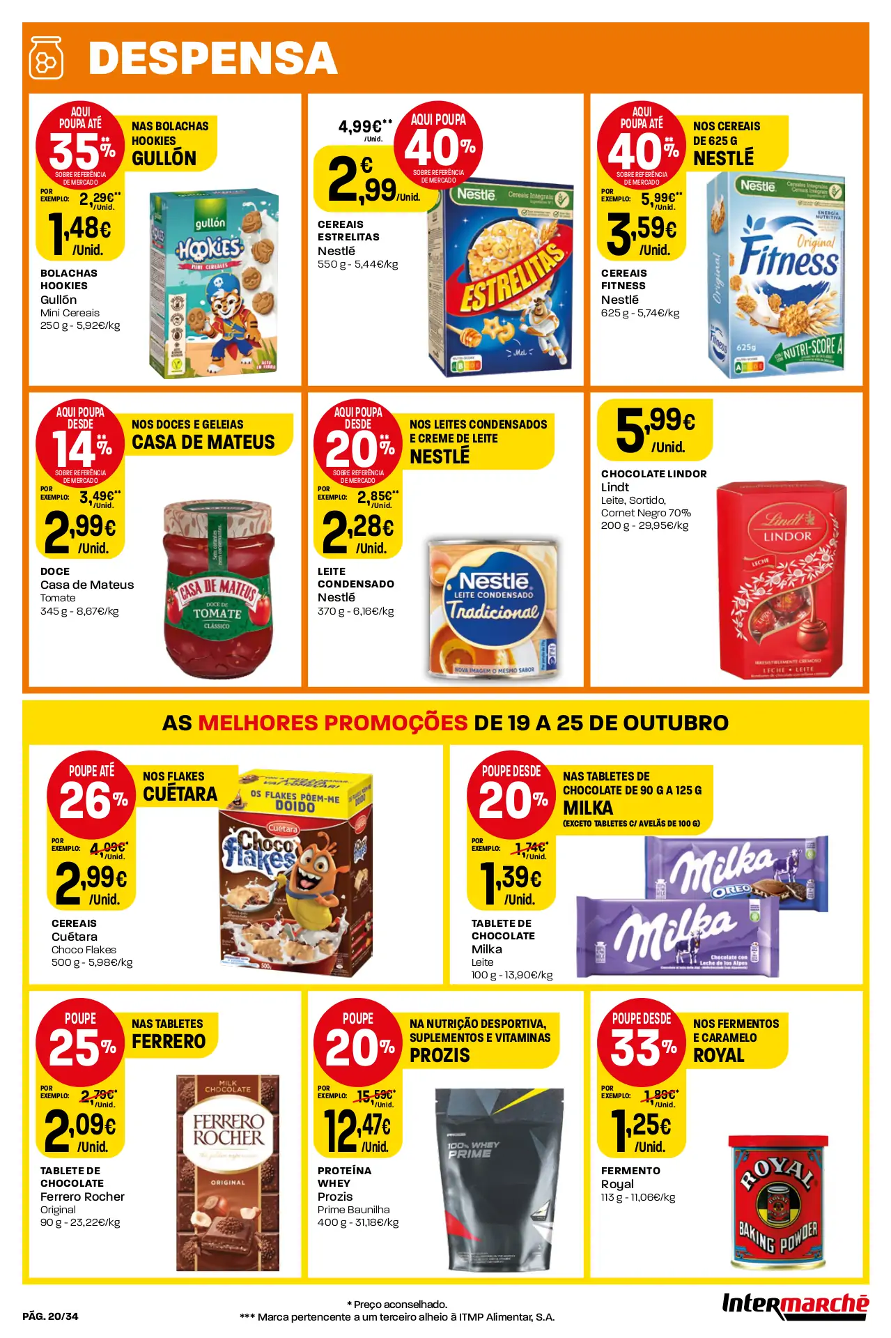 Antevis&atilde;o Folheto Intermarch&eacute; (19 a 25 outubro)