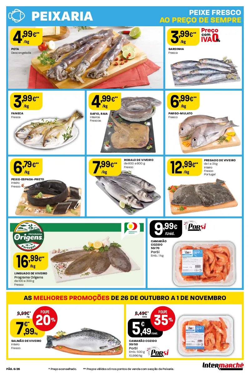 Antevis&atilde;o Folheto Intermarch&eacute; (26 outubro a 1 novembro)