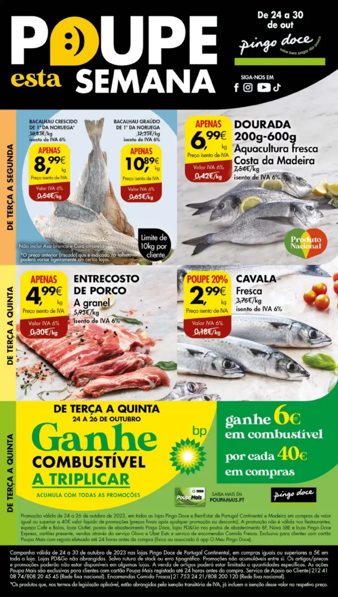 Antevis&atilde;o Folheto Pingo Doce (24 a 30 outubro)