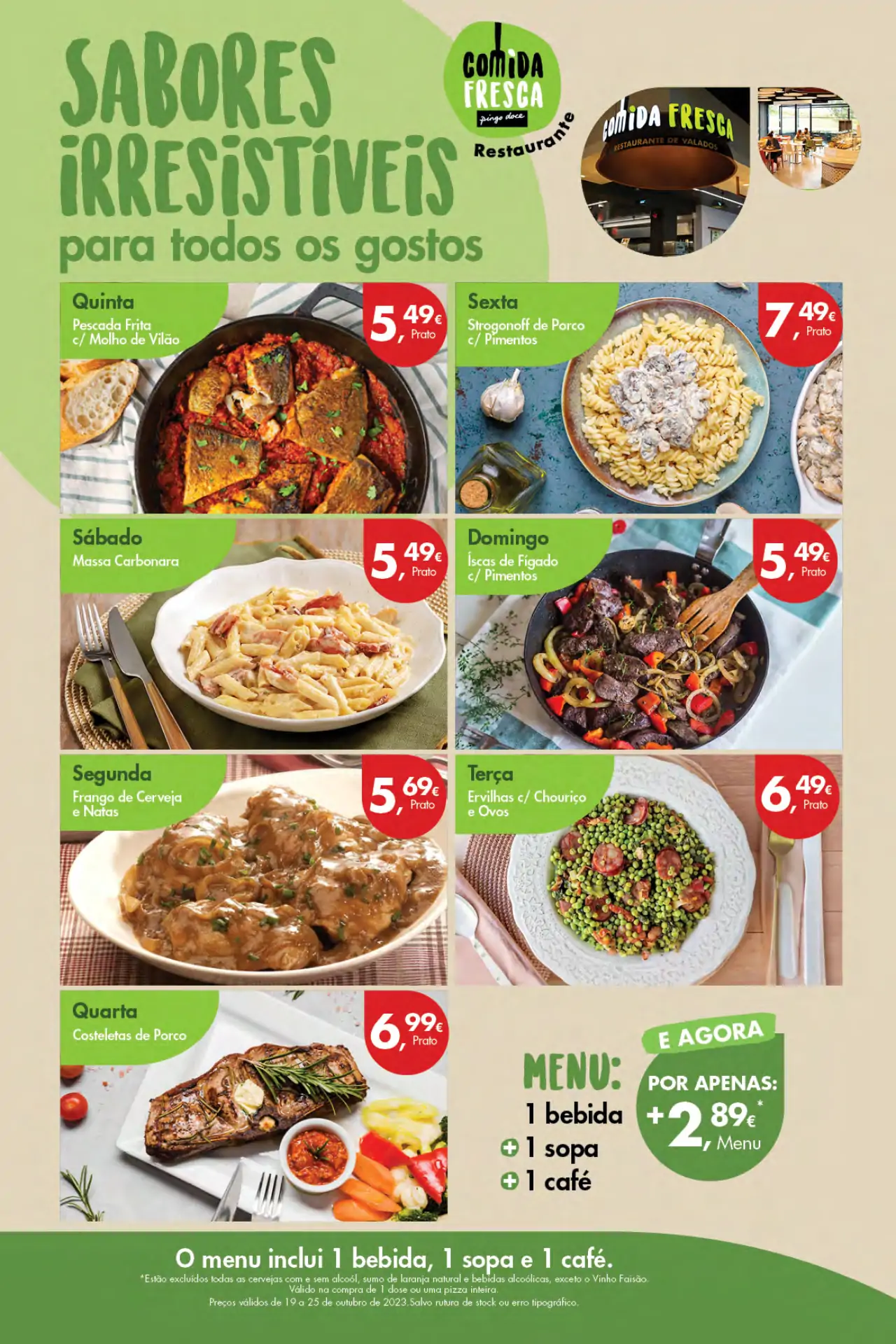 Antevis&atilde;o Folheto Pingo Doce A&ccedil;ores (19 a 25 outubro)