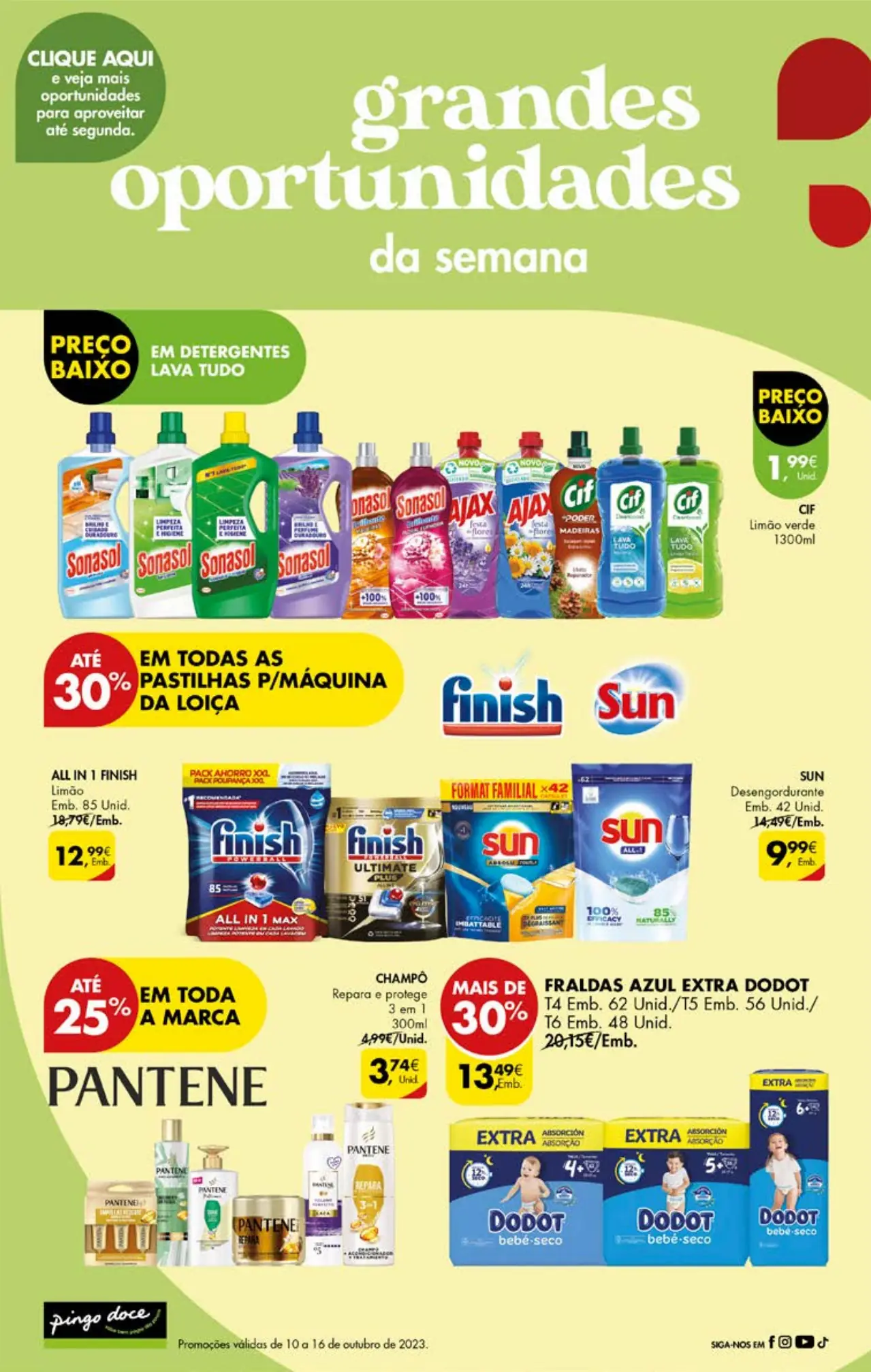 Antevis&atilde;o Folheto Pingo Doce fim-de-semana (13 a 16 outubro)