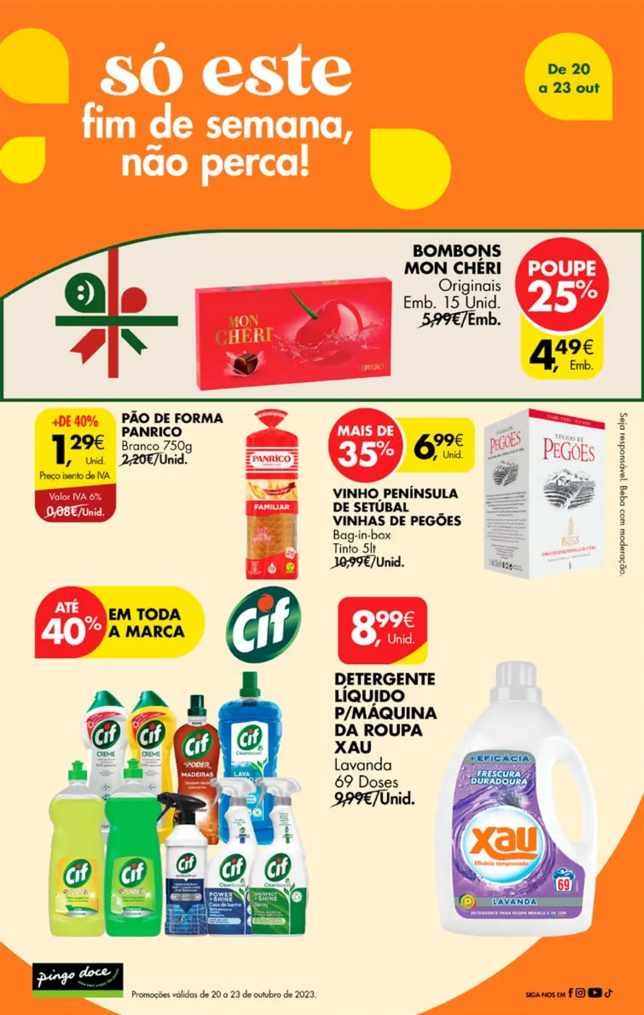 Antevis&atilde;o Folheto Pingo Doce fim-de-semana (20 a 23 outubro)
