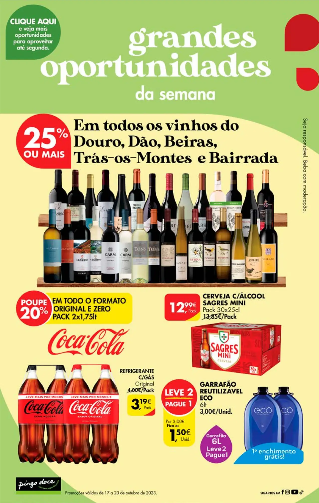 Antevis&atilde;o Folheto Pingo Doce fim-de-semana (20 a 23 outubro)