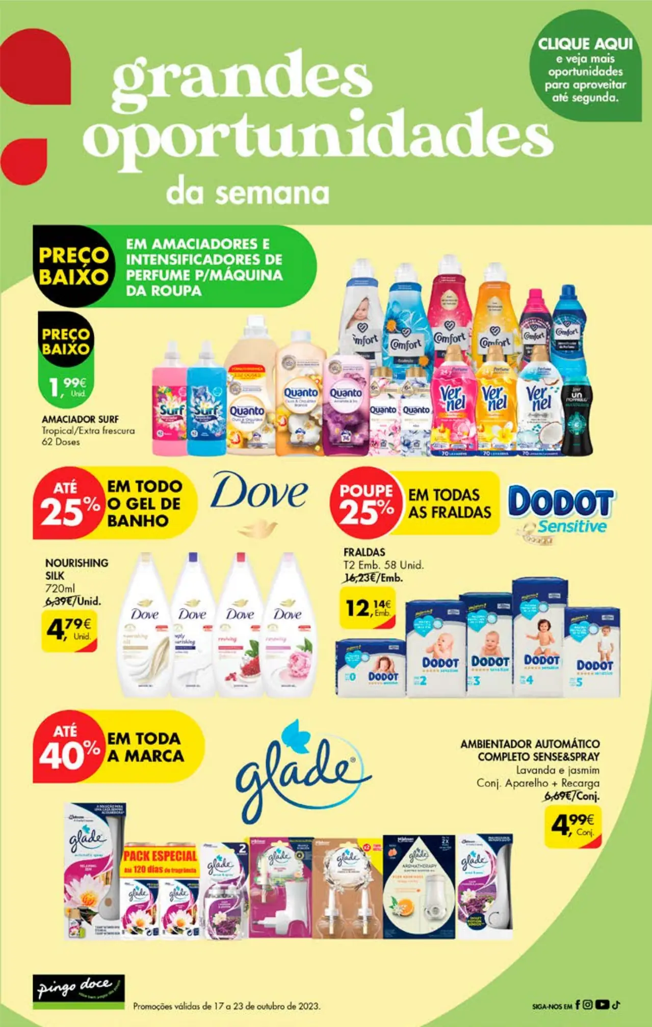 Antevis&atilde;o Folheto Pingo Doce fim-de-semana (20 a 23 outubro)