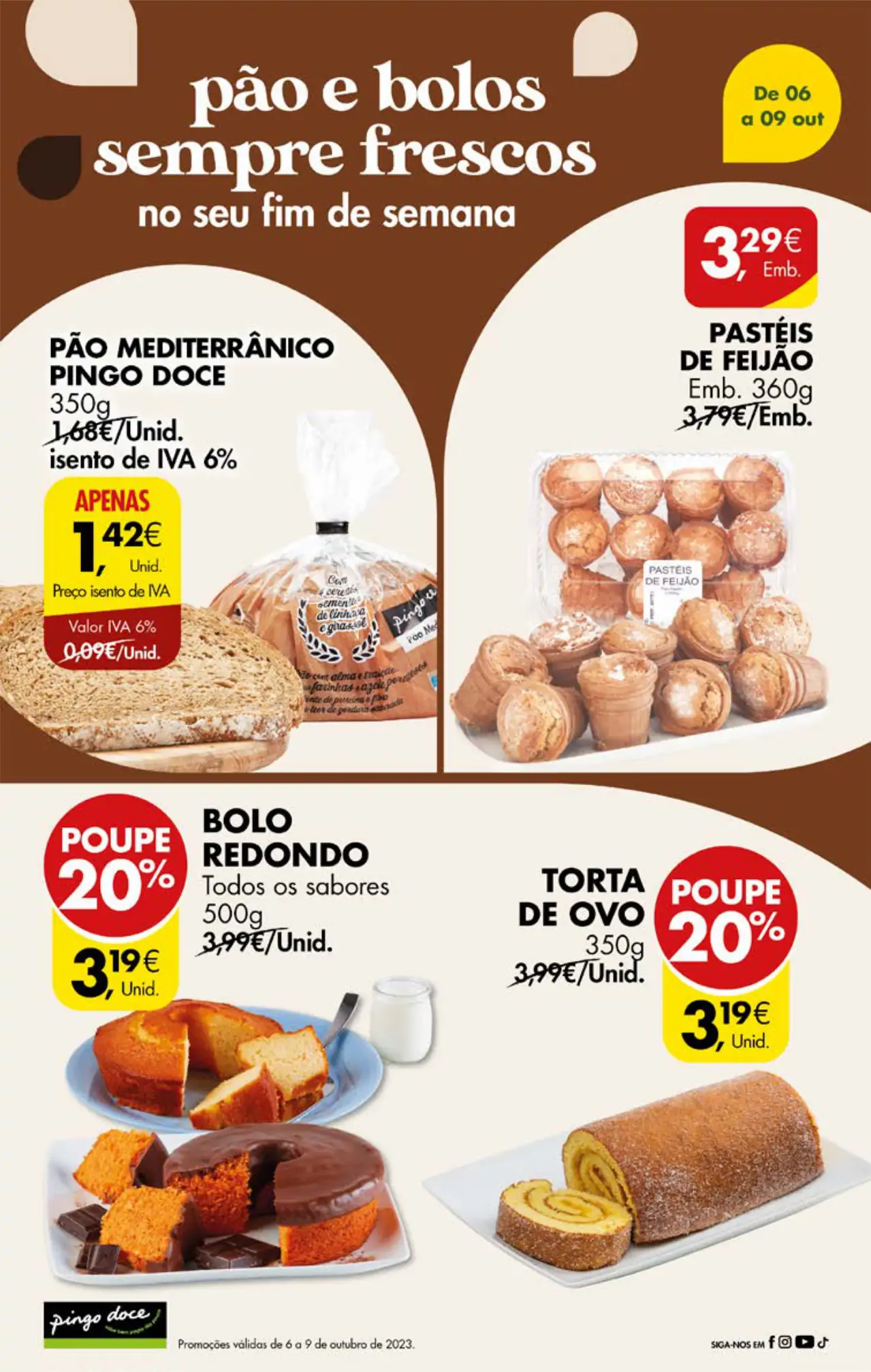 Antevis&atilde;o Folheto Pingo Doce fim-de-semana (6 a 9 outubro)