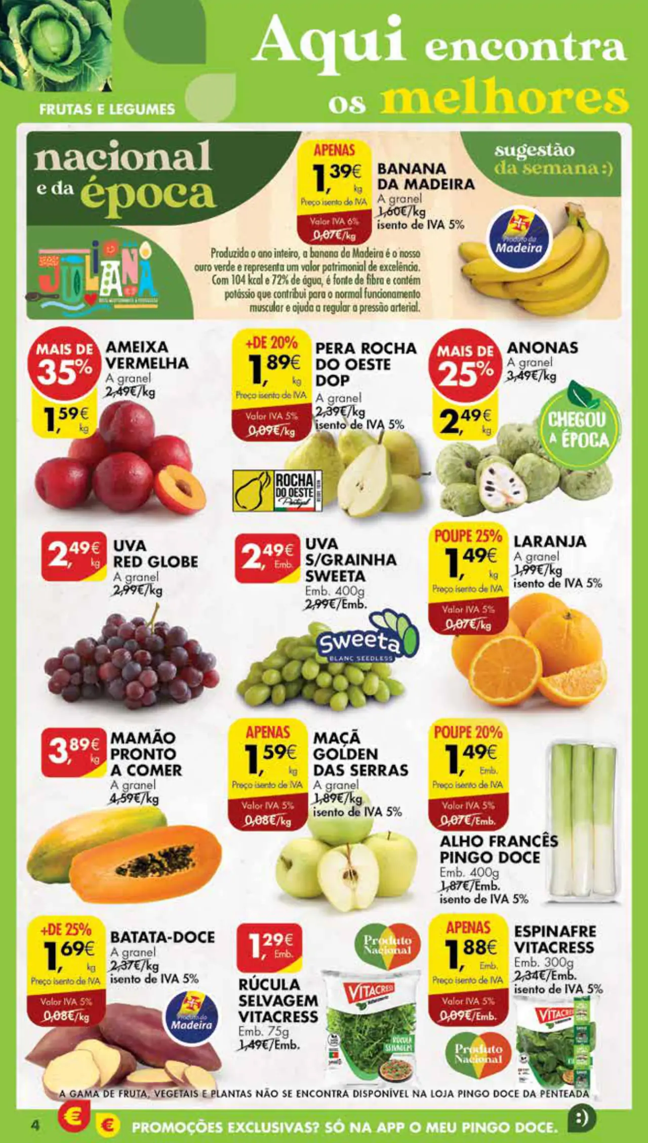 Antevis&atilde;o Folheto Pingo Doce Madeira (10 a 16 outubro)