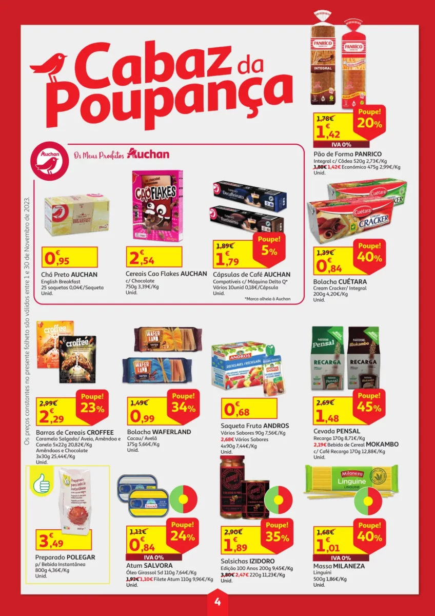 Folheto Auchan Cabaz Poupan&ccedil;a &ndash; Novembro 2023