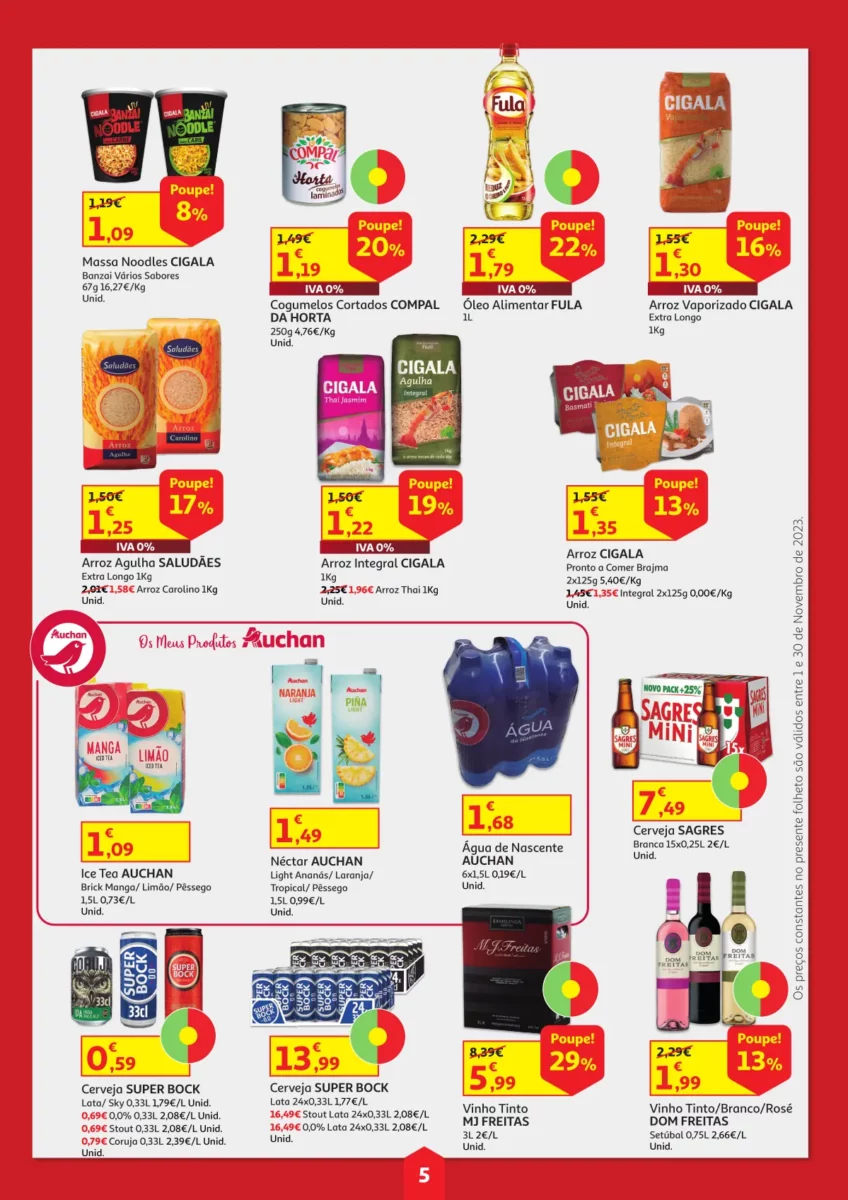 Folheto Auchan Cabaz Poupan&ccedil;a &ndash; Novembro 2023