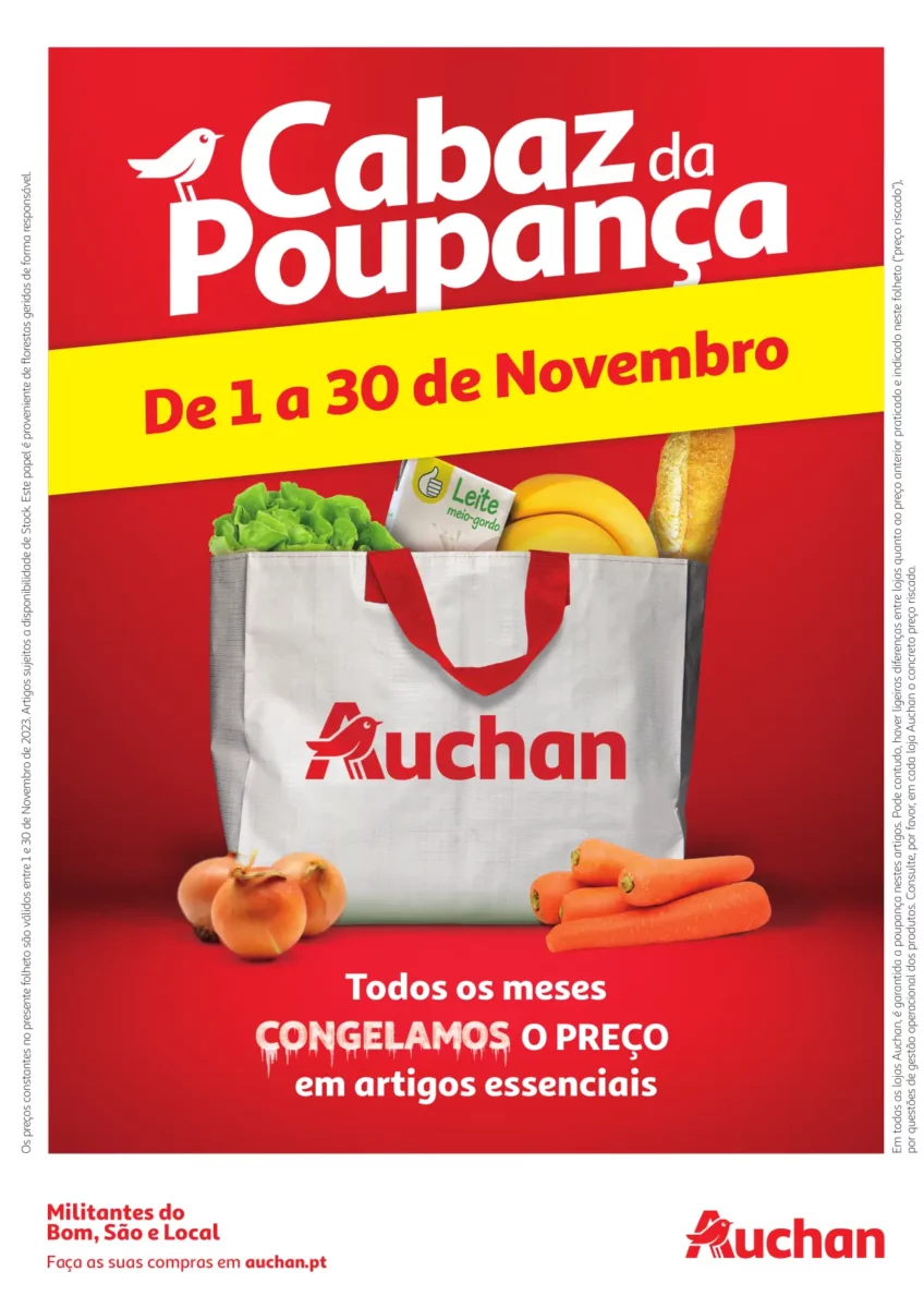 Folheto Auchan Cabaz Poupan&ccedil;a &ndash; Novembro 2023