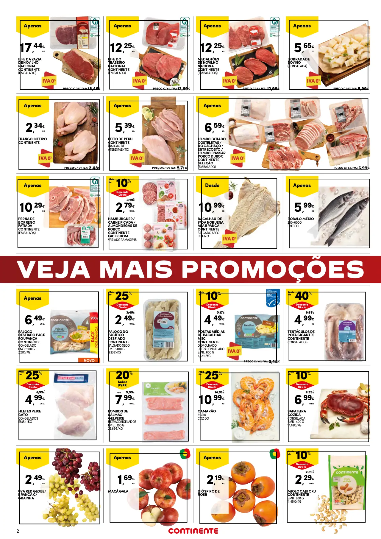 Folheto Continente fim-de-semana (20 a 23 outubro)