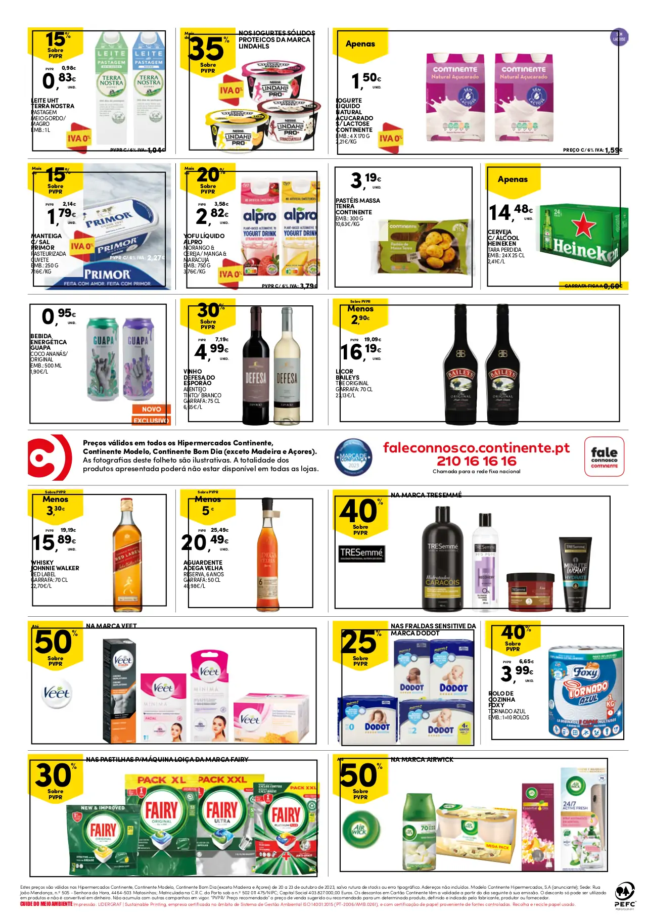 Folheto Continente fim-de-semana (20 a 23 outubro)