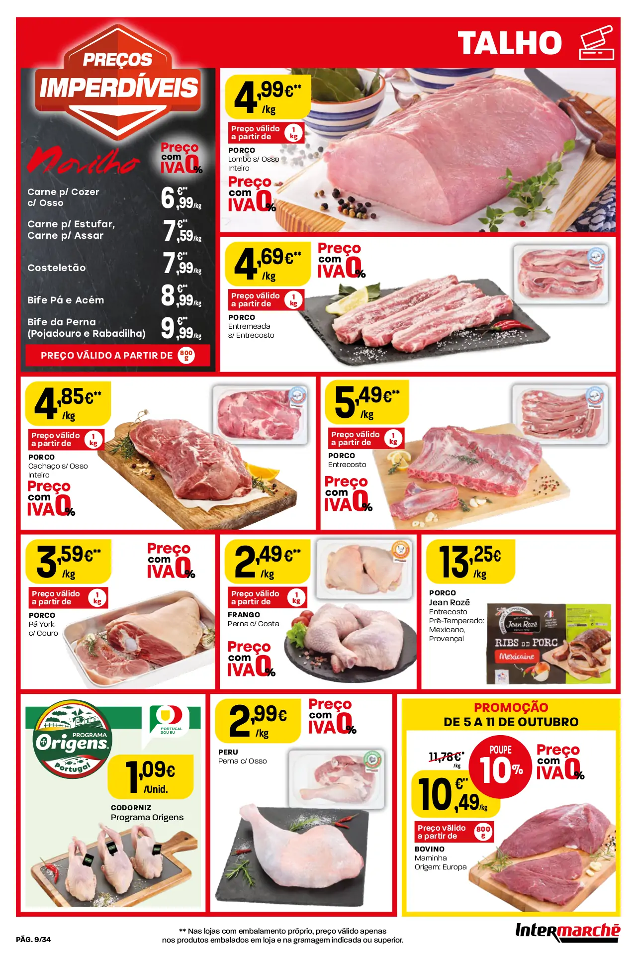 Folheto Intermarch&eacute; desta semana (5 a 11 outubro)