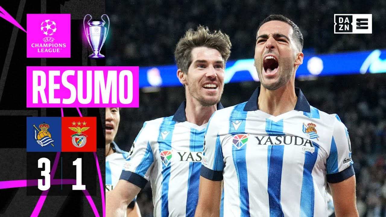 Resumo | Real Sociedad 3-1 SL Benfica | Champions League 23/24