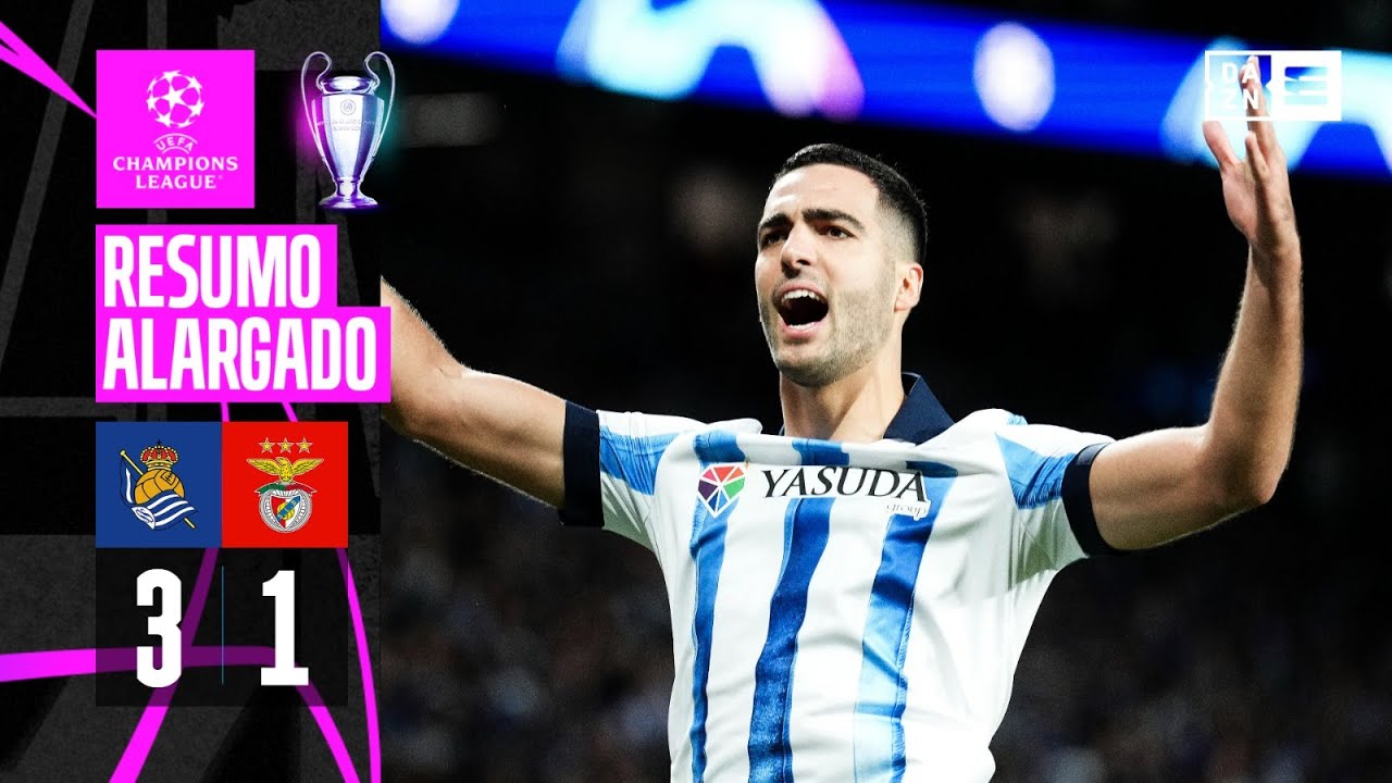Resumo Alargado | Real Sociedad 3-1 SL Benfica | Champions League 23/24