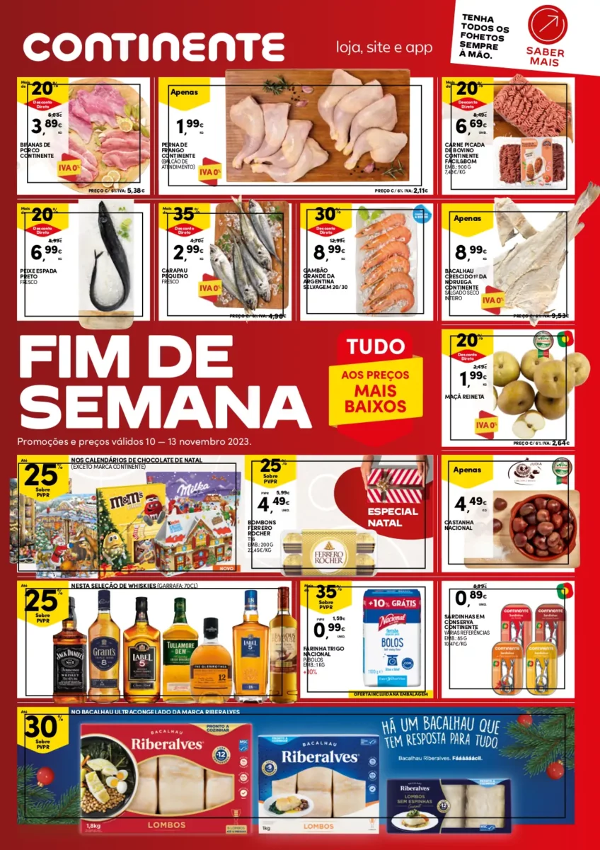 Folheto Continente fim-de-semana (10 a 13 novembro)