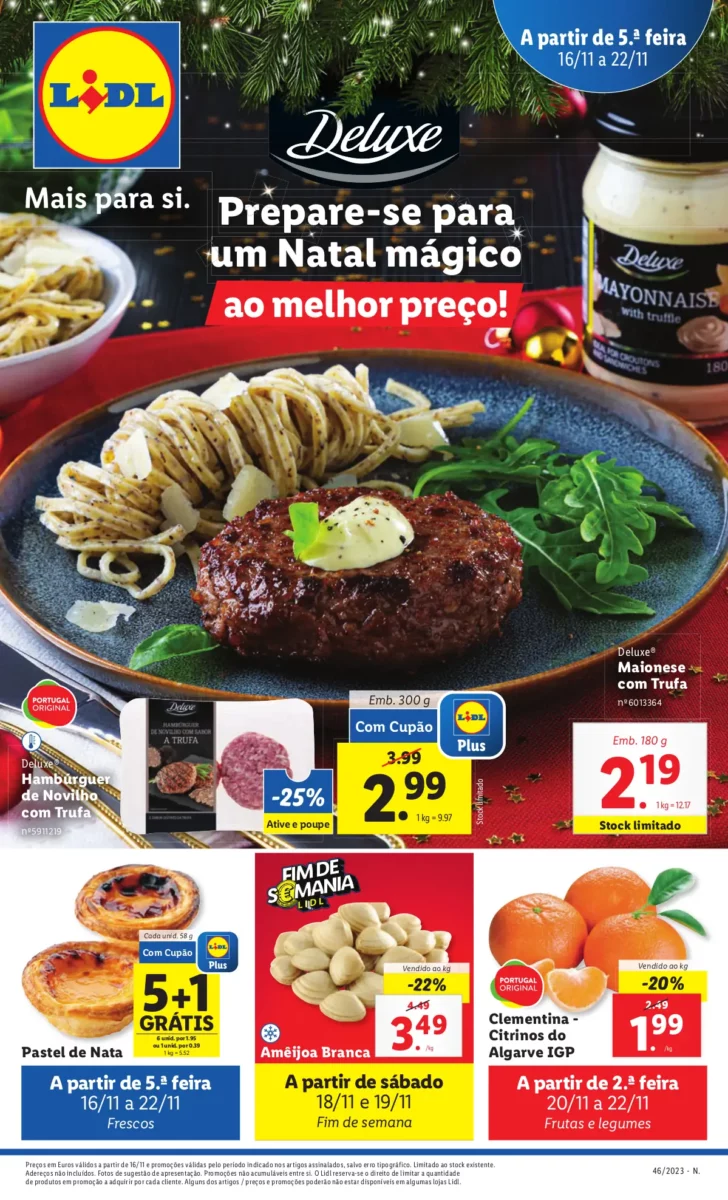 Antevis&atilde;o Folheto LiDL Promo&ccedil;&otilde;es (16 a 22 novembro)