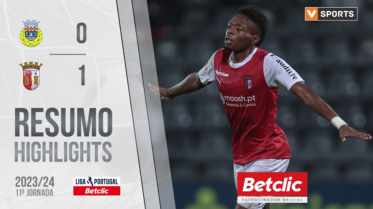 Resumo: Arouca 0-1 SC Braga (Liga 23/24 #11)