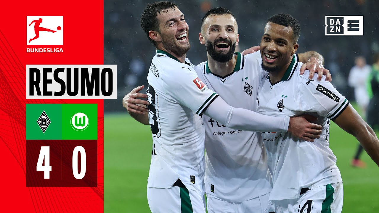 Resumo | M’Gladbach 4-0 Wolfsburg | Bundesliga 23/24