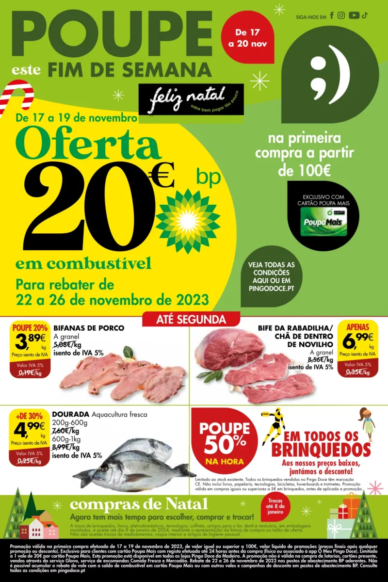 Antevis&atilde;o Folheto Pingo Doce fim-de-semana Madeira (17 a 20 novembro)