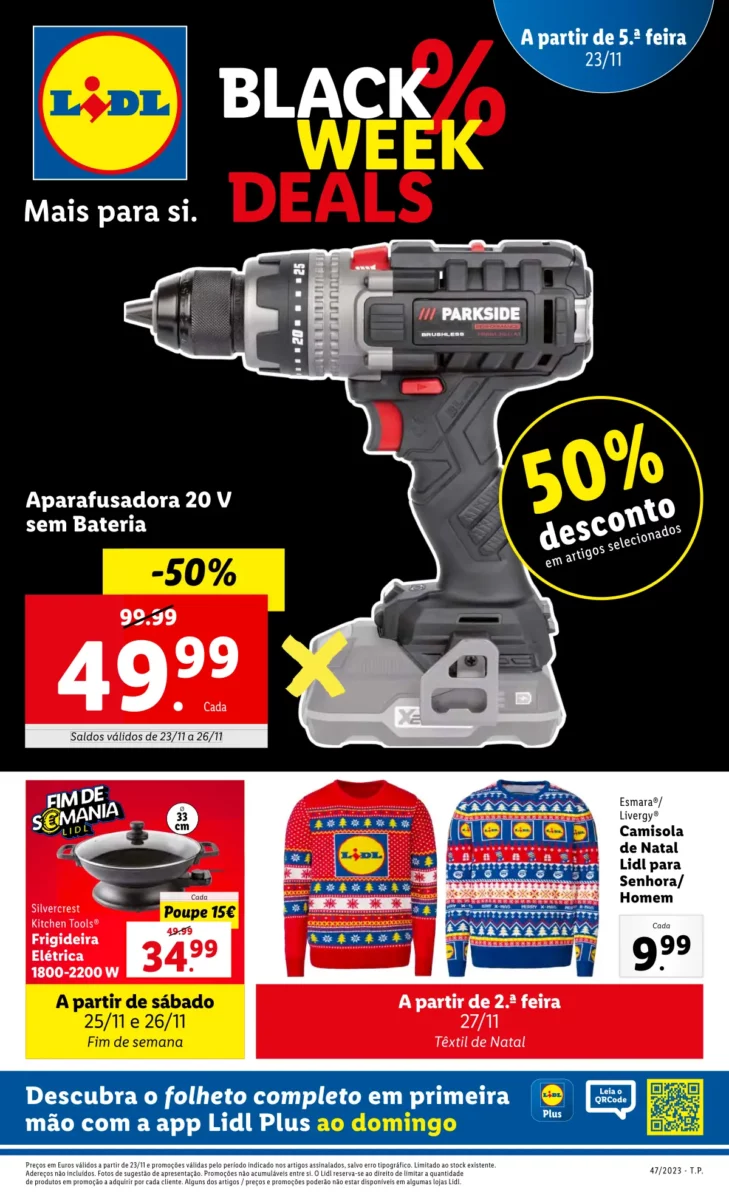 Antevis&atilde;o Folheto LiDL Novidades (a partir de 23 novembro)