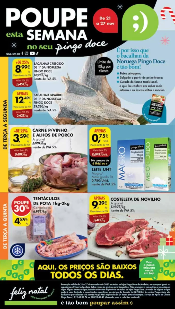 Antevis&atilde;o Folheto Pingo Doce Madeira (21 a 27 novembro)