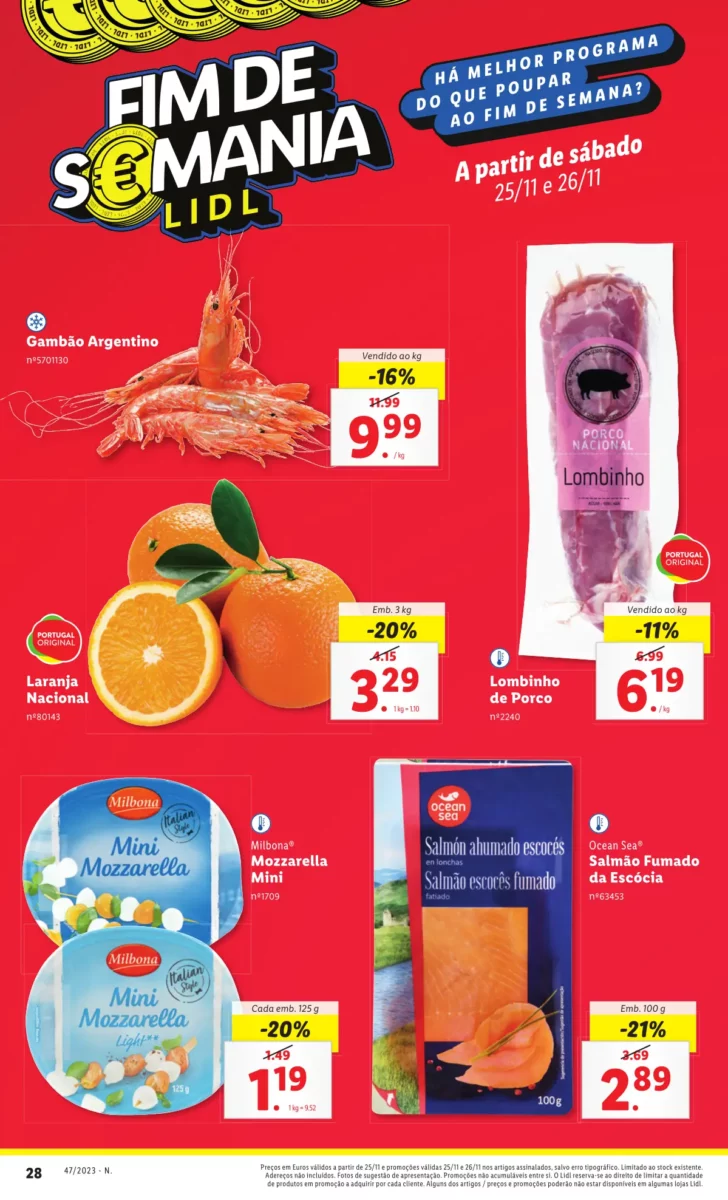 Antevis&atilde;o Folheto Fim-de-semana LiDL (25 e 26 novembro)