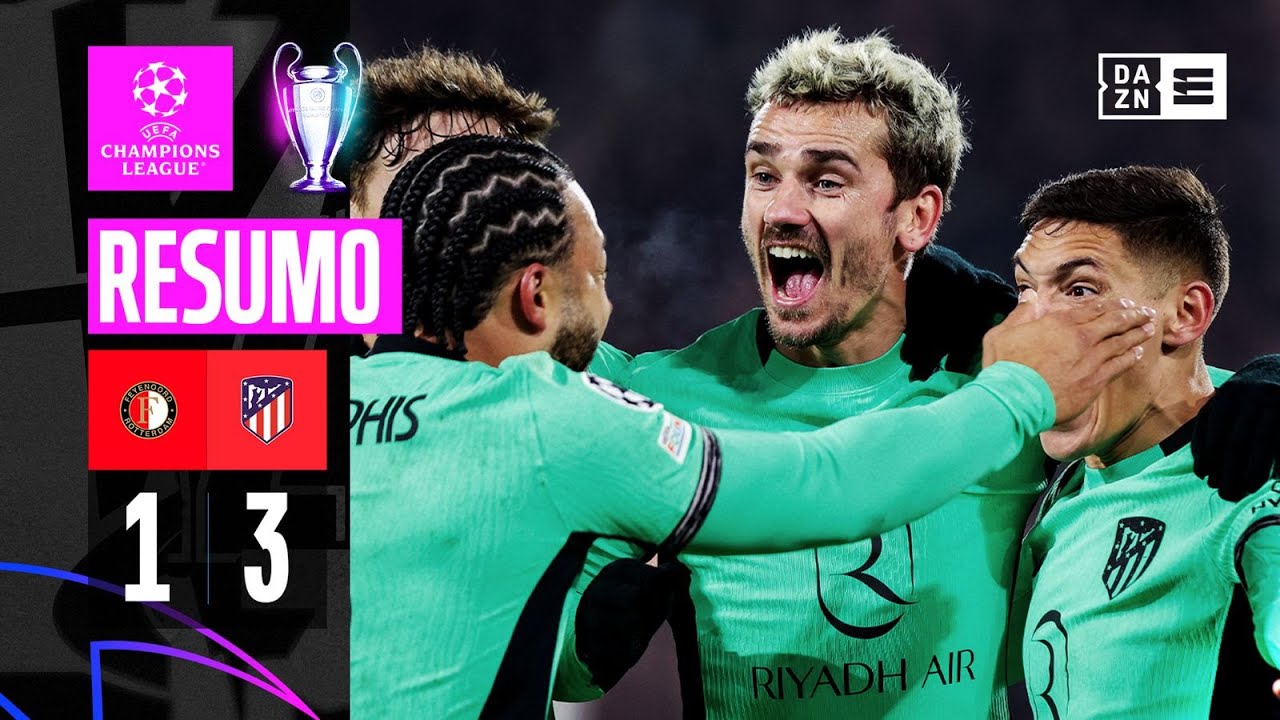 Resumo | Feyenoord 1-3 Atletico Madrid | Champions League 23/24
