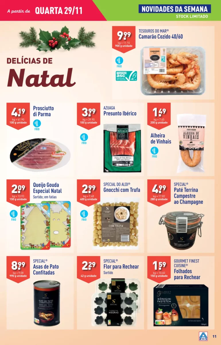 Antevis&atilde;o Folheto ALDI (29 novembro a 5 dezembro)